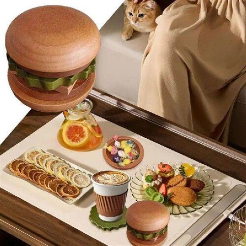 Coasters Set For Table Drink Coaster 6Pieces Wooden Fun Cup