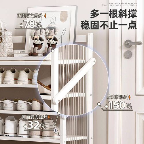Foldable shoe rack, one pull to use, space-saving multi-laye