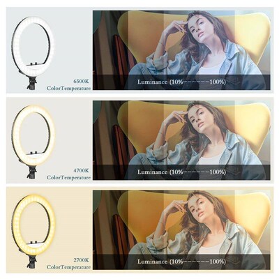 SH 18 Inch Selfie Ring Light LED Video Lamp With Tripod Stan