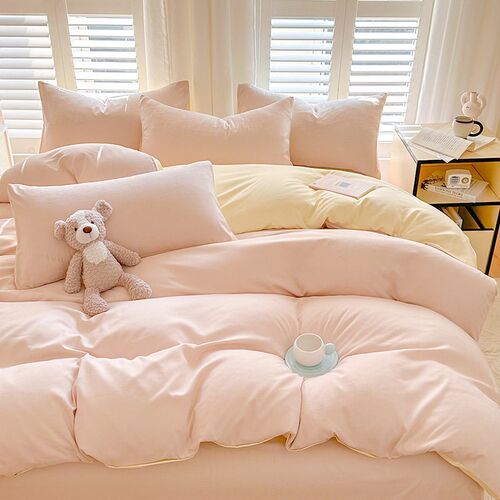 Solid Lor Washed Tton Quilt Ver Single Piece Nantong Home Te