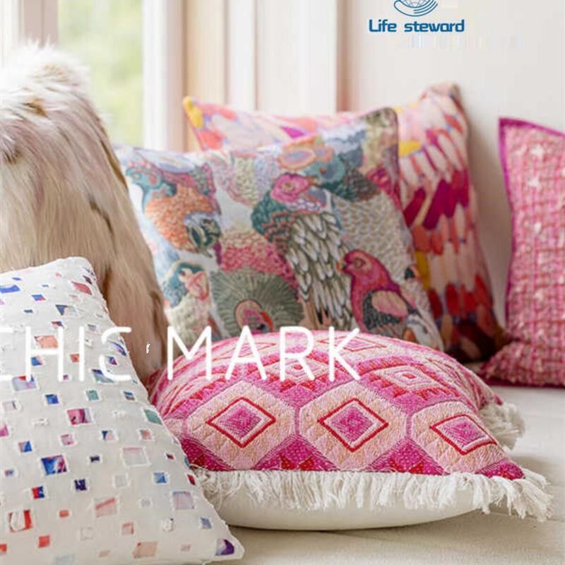 Sofa pillowcase cushions, bedroom headboard pillows靠枕套图片