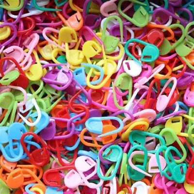 100/50Pcs DIY Colorful Plastic Knitting Tools Resin Clips