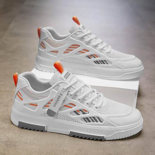 2025 Breathable Mesh Shoes Mens rendy All-match White Shoes