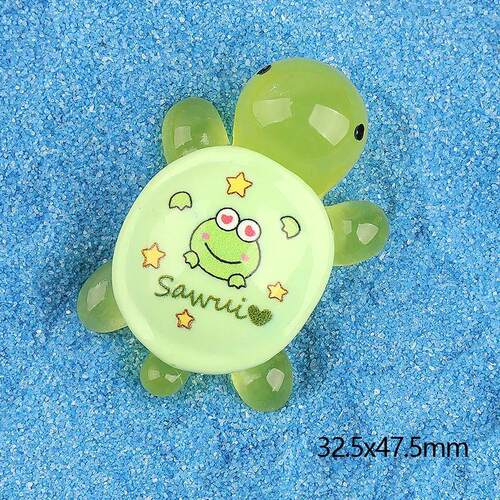 Mini Resin Kawaii Luminous Turtle 3D Miniatures Figurine Cra