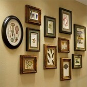 欧式 饰画挂墙沙发背景墙画框 实木照片墙相框墙餐厅客厅酒店玄关装