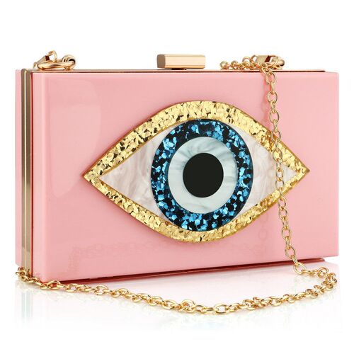 Acrylic Marble Evening Bag DevilS Eye Fashion Retengular Di