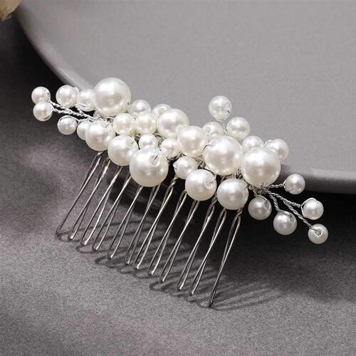 Korean Fashion Pearl Hair Combs Handmade Hairpins and Clips