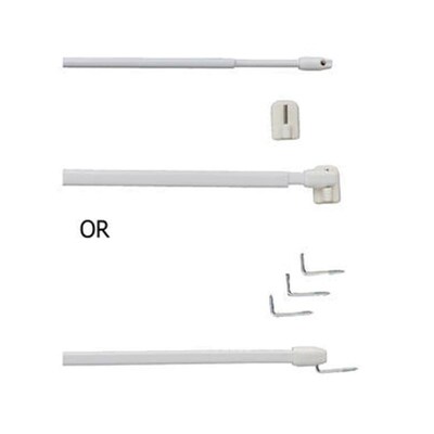 2Pcs Adjustable Curtain Rod Bathroom Bar Shower Extendable T