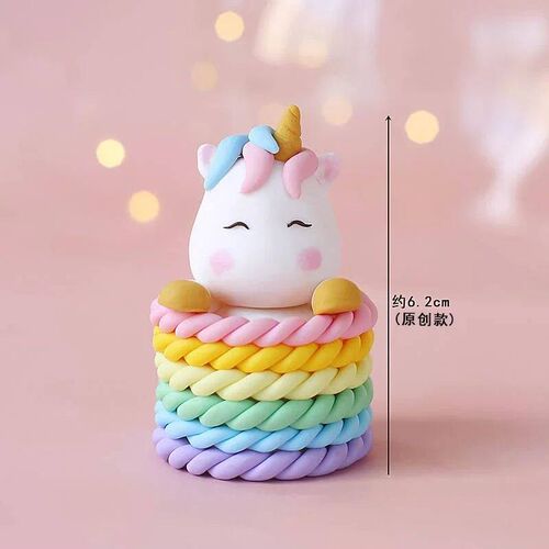 Rainbow Unicorn Cake Topper  Girl Baby Shower Birthday Decor