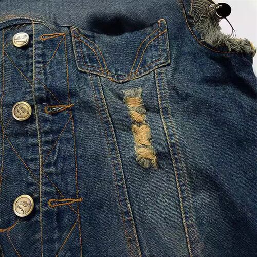 Mens Korean Slim Fit Fashion Mens Denim Vest Plus Size Mot