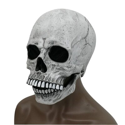 Halloween Horror headgear Moving mouth skull mask Zombie blo