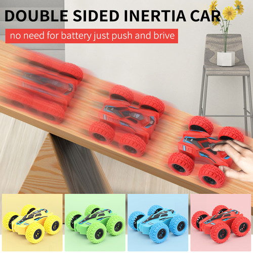 Fun Pull Back Car Double-Side Vehicle Inertia Safety and Fal