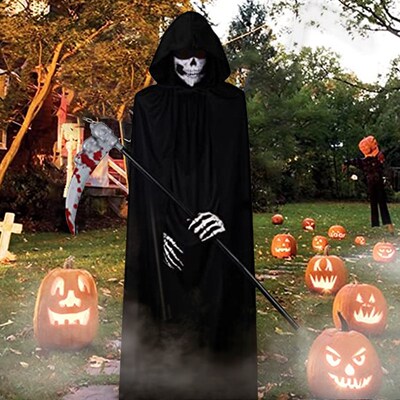 New Creative Halloween Grim Reaper Costume Unisex Cloak Kids