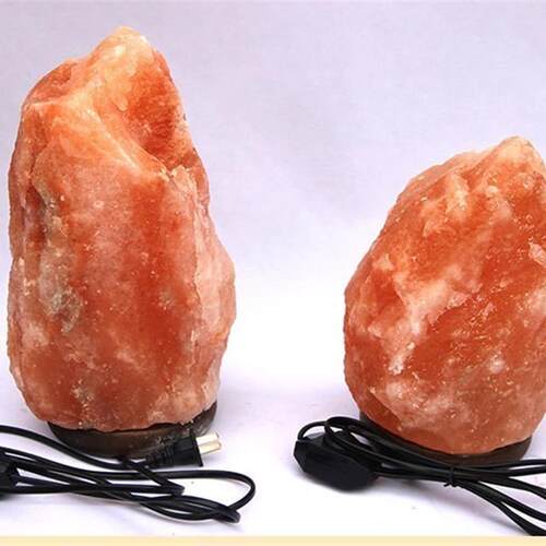 Natural Himalayan crystal rock salt night light table lamp