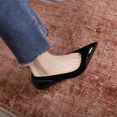 Middle Heel High Heels Women 2023 Spring Autumn Korean Fashi