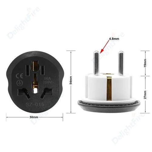 EU Plug Adapter UK US To EU Euro Plug Adapter Converter Euro