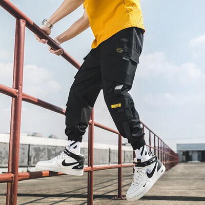 New Hip Hop Joggers Cargo Pants Men Harem Pants Multi-Pocket