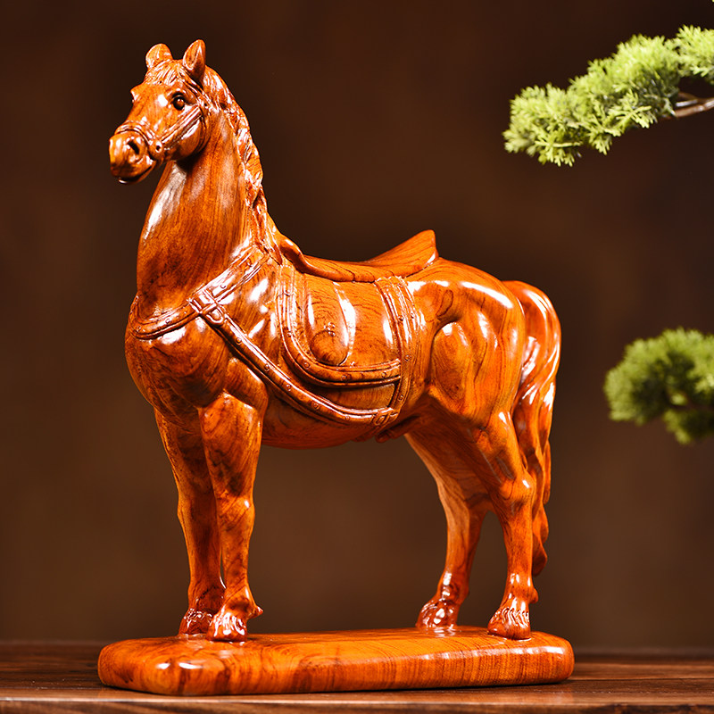红花梨马到成功摆件家居客厅实木生肖马办公书房装饰乔迁开业礼品,家居饰品,装饰摆件,淘宝优惠券,粉丝福利购,淘宝优惠卷