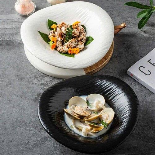 Irregular Ceramic Soup Plate Dinner Plates Serving Plate