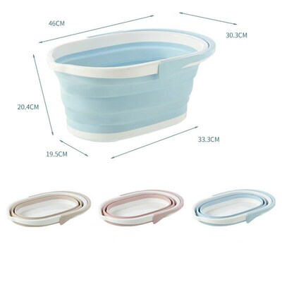 Portable Foldable Bucket Solid Basin Tourism Outdoor Clean B