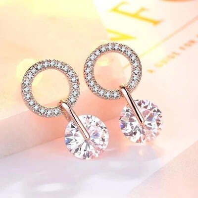 Huitan Korean Partysu Style Brilliant Cubic Zirconia Women D