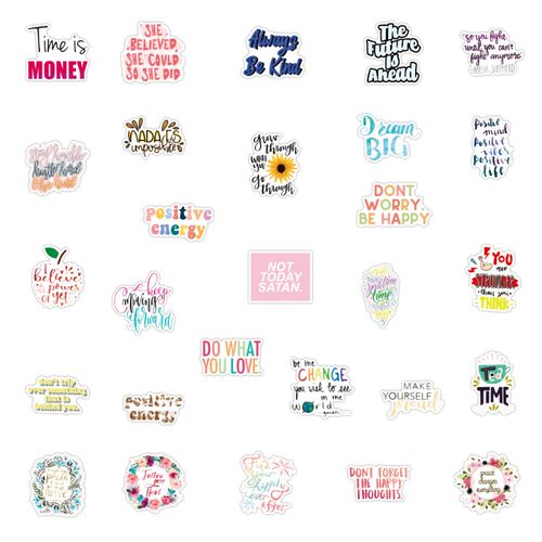 50Pcs pack Motivational Phrases Sticker Quotes Sentences