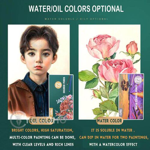 48/72/120/150/200 Professional Oil Color Pencil Set Watercol