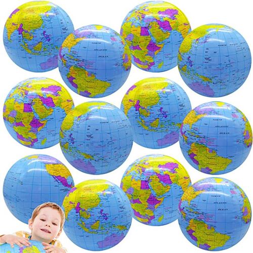 30cm Inflatable Globe World Earth Ocean Map Ball Educational