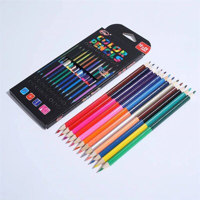 12Pcs Colored Pencils Double Headed 24Color Color lead Penci