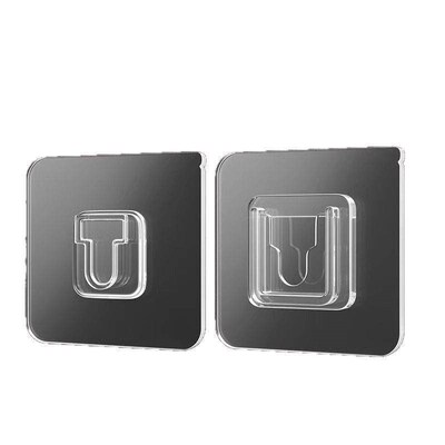Strong Adhesive Hook and Loop Fastener, No-Drill Wall Mount,