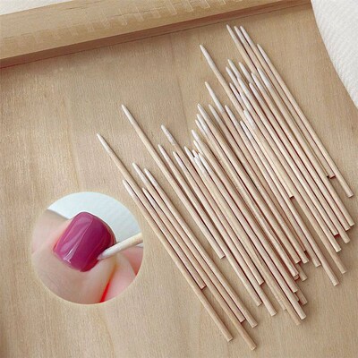 100/300/500Pcs Nails Wood Swab Cleaning s Bud Tip Wooden Cot