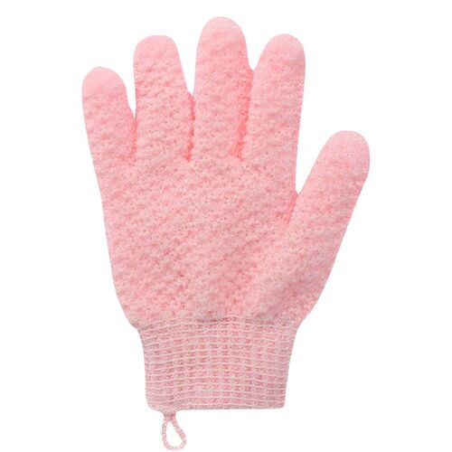 Bath Gloves with Five Fingers for Exfoliating, Double-Sided