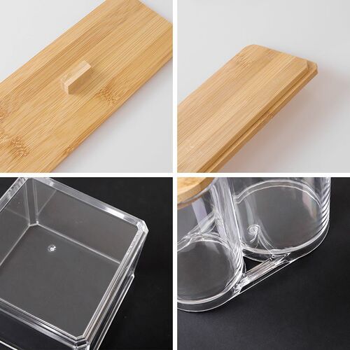 Cotton Swab Storage Box Makeup Organizers Qtip Container Cos