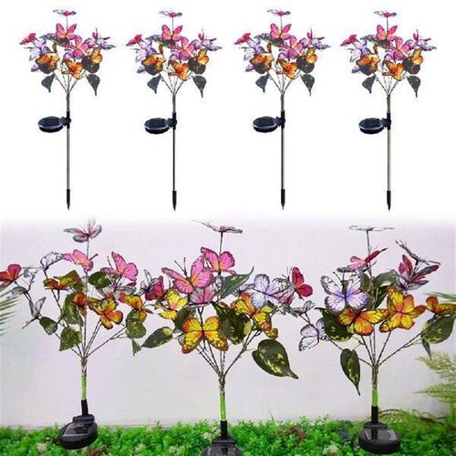 2 Pack Solar Butterfly Stake Light LED Garden Light Auto
