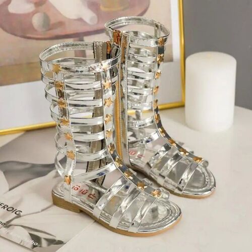 New Summer Childrens Sandals Roman Boots High Top Girls Sa
