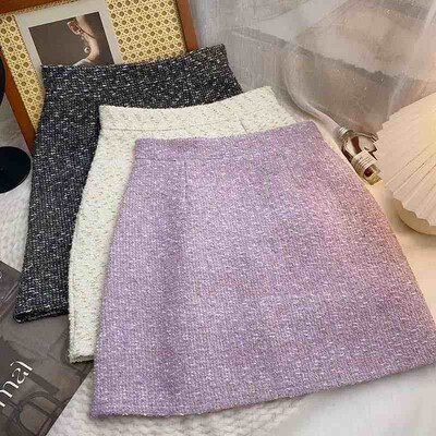 Flowers High Waist A-line Hip Women 2024 Spring Korean Lady