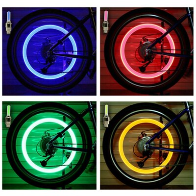 2Pcs Wheel Tire Light With Batteries LED NEON Light Valve St