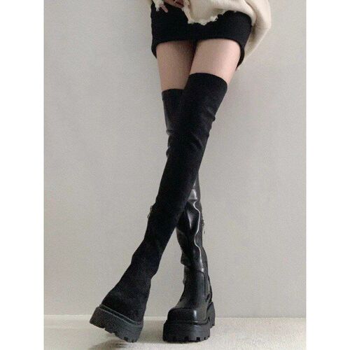 Elastic Slimming OvertheKnee Long Boots Womens Autumn Winter
