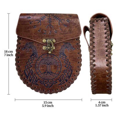 Tas Kantung Uang Viking Abad Pertengahan Cosplay Tas Pinggan