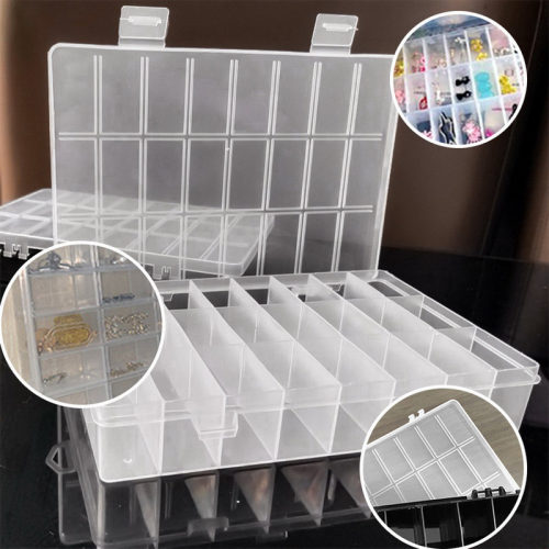 Transparent Plastic Organizer Box Beads Storage Pearl Box Pi