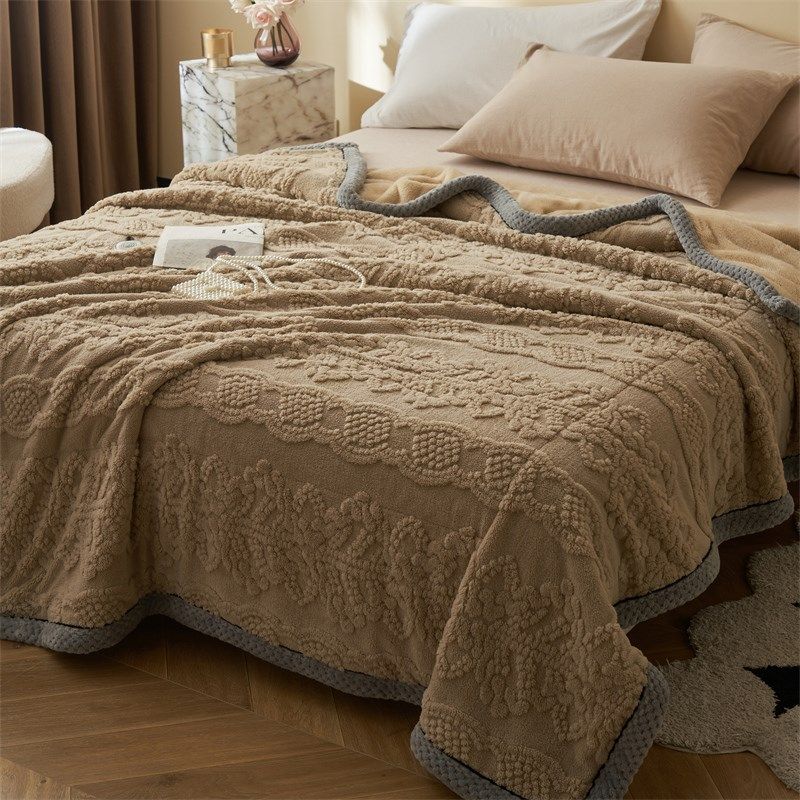 三层夹棉塔芙绒毛毯床上用毛巾被冬季加厚毯子午睡办公室空调盖毯,床上用品,休闲毯/毛毯/绒毯,淘宝优惠券,粉丝福利购,淘宝优惠卷
