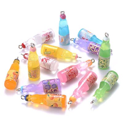 10Pcs Plastic Pop Cola Soda Drinks Beverages Charms Juice Al