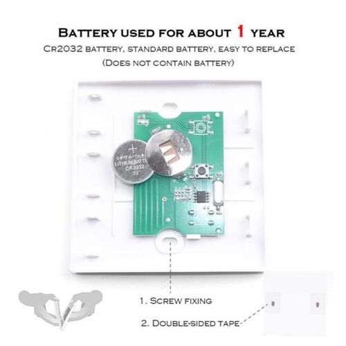 1pc DC 3V 433MHz Wireless Remote Control Switch Wall Panel B