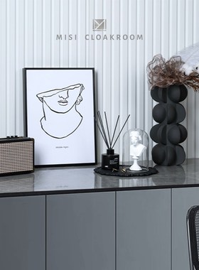 样板间家居软装饰品门厅玄关桌面创意摆件展厅香薰仿真花挂画托盘