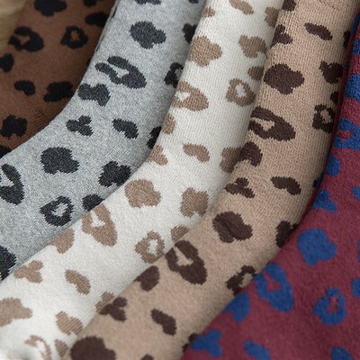 Spotted Leopard Print Women Socks Cotton Terry Tube Thickene