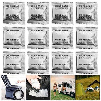 12Pcs Poo Powder Liquid Waste Gelling Deodorizing Powder
