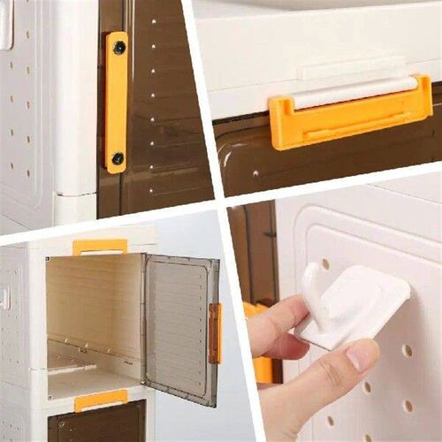 Foldable Storage Bins, Storage Box with Lids 4-Layer,