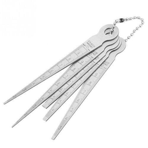 1 Set Stainless Steel Welding Taper Feeler Gauge Rulers Hole