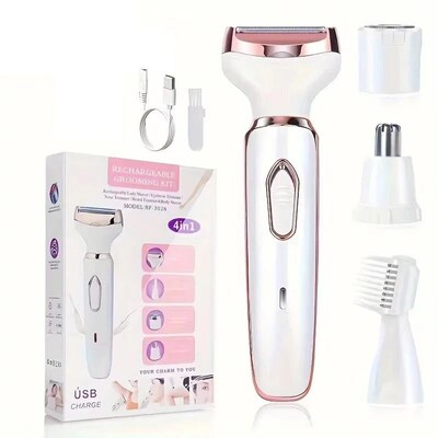 2025 4 In 1 Electric Lady Shaver Body Hair Removal Epilator