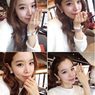 Size Pearl Wild Women& Temperament 39;s Ring Fashion Open